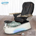 Gulfstream La Tulip 2 with Black 9690 chair, white base and clear glass bowl