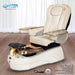 Gulfstream La Tulip 2 with Pearl White 9690 chair, white base and amber glass bowl