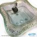 Clear with Gold Flakes glass bowl with OneJet