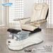 Gulfstream La Tulip 3 with Pearl White 9690 chair, white base and clear glass bowl
