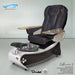 Gulfstream Lavender 3 with Black 9690 chair, marble base and clear glass bowl