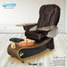 Gulfstream Lavender 3 with Chocolate 9690 chair, wood base and amber glass bowl