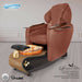 Gulfstream Lavender Relax Spa with Chocolate quilted Super Relax 2 chair, wood base and amber glass bowl