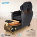 Gulfstream Lavender Relax Spa with Black quilted Super Relax 2 chair, wood base and amber glass bowl