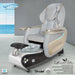 Gulfstream Lavender Relax Spa with Light Grey Super Relax 3 chair, white base and clear glass bowl