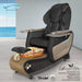 Gulfstream Lavender Relax Spa with Black Super Relax 3 chair, wood base and amber glass bowl