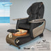 Gulfstream Lavender Relax Spa with Black Super Relax 3 chair, wood base and amber glass bowl
