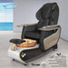 Gulfstream Lavender Relax Spa with Black Super Relax 3 chair, white base and amber glass bowl