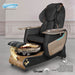 Gulfstream Maravilla Relax Spa with Black Super Relax 3 chair, wood base and Rustic Gold glass bowl