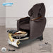 Gulfstream Maravilla Relax Spa with Chocolate quilted Super Relax 2 chair, white base and Rustic Gold glass bowl