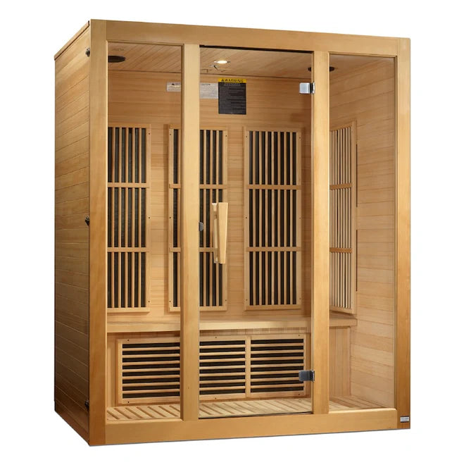 Maxxus Bellevue - 3 Person Near Zero EMF Infrared Sauna - (Canadian Hemlock)