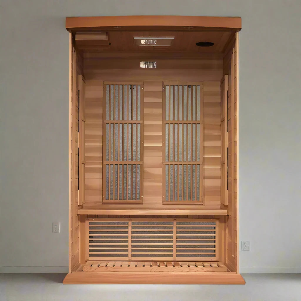 Maxxus 2-Person Near Zero EMF FAR Infrared Sauna (Canadian Red Cedar)
