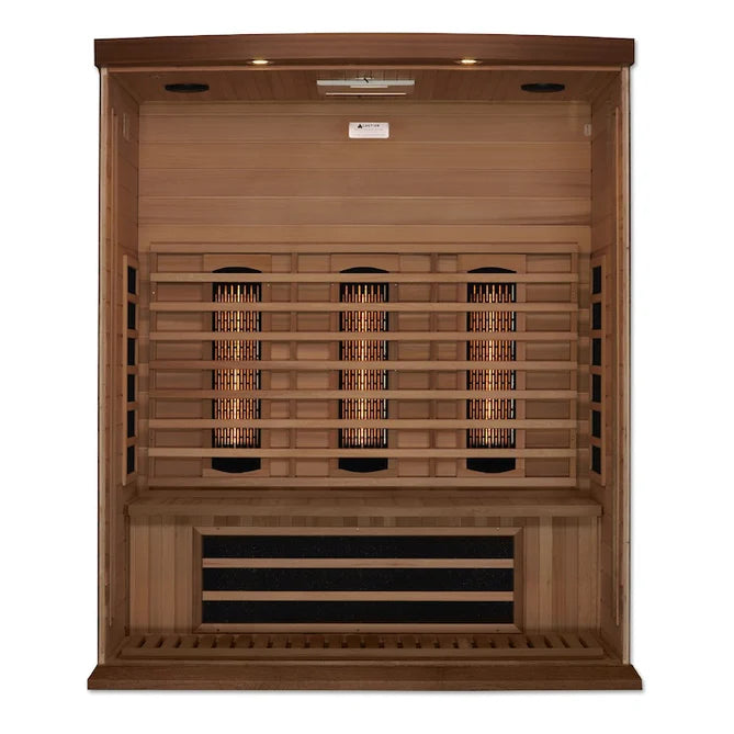 Maxxus 3-Person Full Spectrum Near Zero EMF Infrared Sauna - (Canadian Red Cedar)