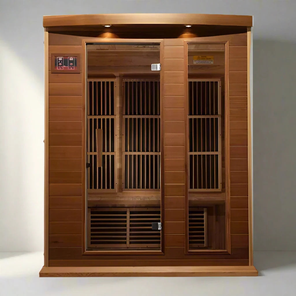 Maxxus 3-Person Low EMF FAR Infrared Sauna (Canadian Red Cedar)
