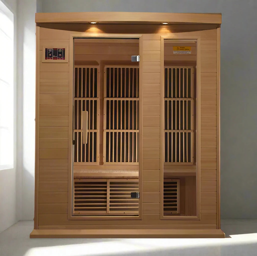Maxxus 3-Person Low EMF FAR Infrared Sauna (Canadian Hemlock)