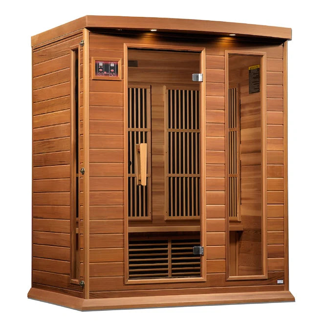 Maxxus 3-Person Near Zero EMF Infrared Sauna - (Canadian Red Cedar)