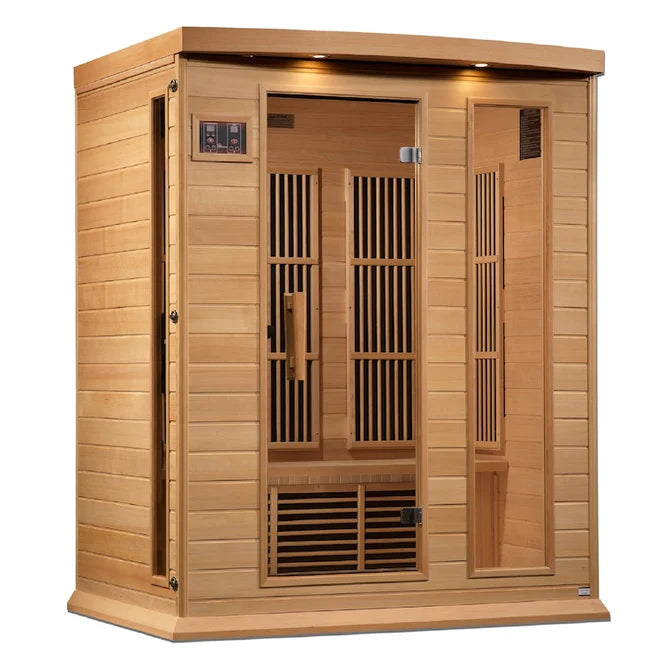 Maxxus 3-Person Near Zero EMF Infrared Sauna - (Canadian Hemlock)