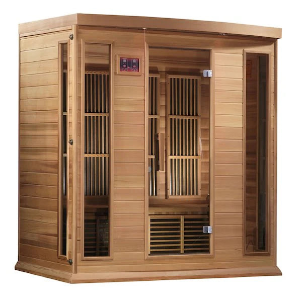 Maxxus 4-Person Low EMF Infrared Sauna - (Canadian Red Cedar)