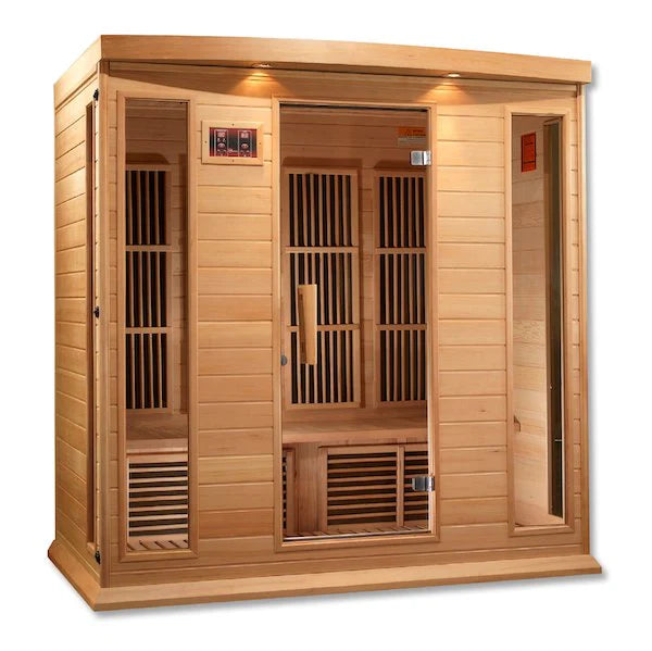 Maxxus 4-Person Low EMF Infrared Sauna - (Canadian Hemlock)