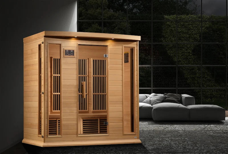 Maxxus 4-Person Low EMF Infrared Sauna - (Canadian Hemlock)