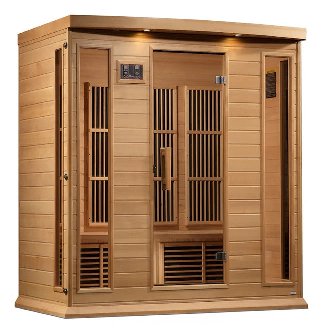 Maxxus 4-Person Near Zero EMF Infrared Sauna - (Canadian Red Cedar)