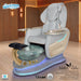 Gulfstream Mira Relax Spa with Light Grey Super Relax 3 chair, white base and clear glass bowl