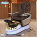 Gulfstream Mira Relax Spa with Chocolate Super Relax 3 chair, white base and Rustic Gold glass bowl