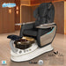 Gulfstream Mira Relax Spa with Black Super Relax 3 chair, white base and Rustic Gold glass bowl