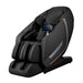 Black massage chair against white background