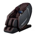 Brown and black massage chair against white background