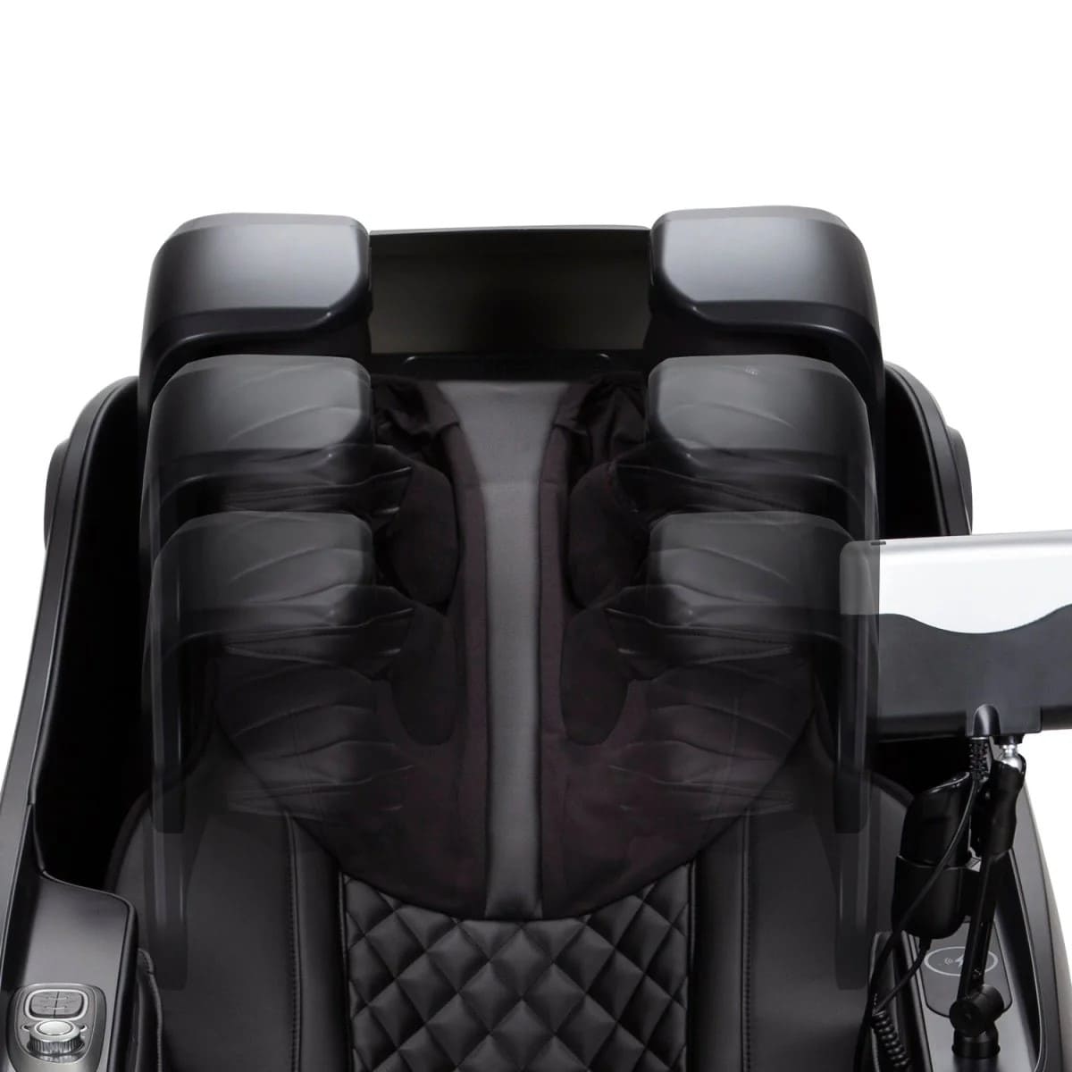 Up close image of massage chair roller mechanism 