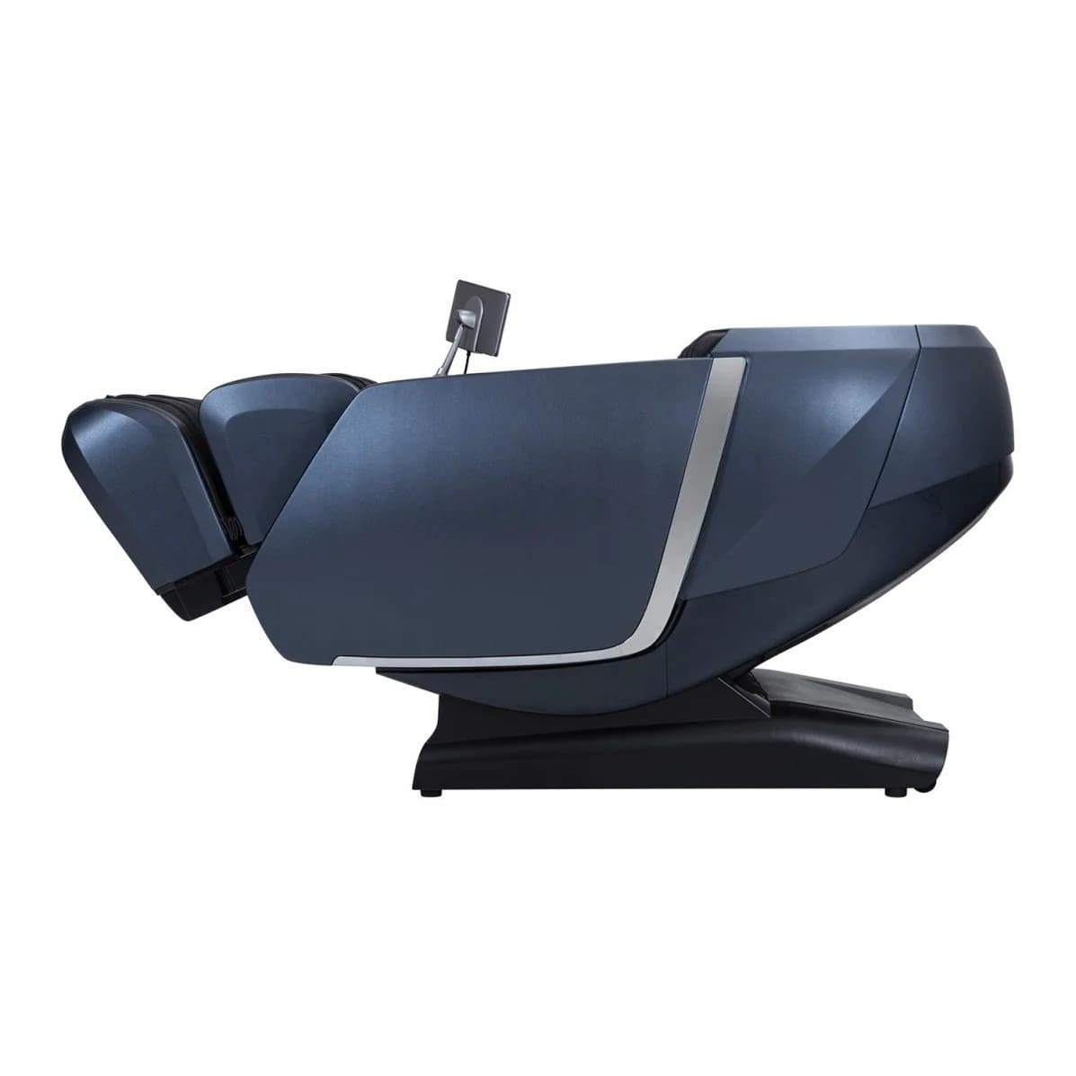 Osaki OS HighPointe 4D massage chair fully reclined in zero gravity position, side view
