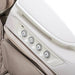 Close-up of armrest control panel with power, air, speed, and voice buttons on the OS-Pro 4D DuoMax
