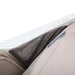 Close-up of built-in speaker on the Osaki OS-Pro 4D DuoMax massage chair in taupe

