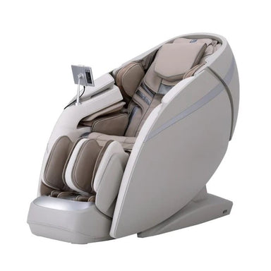 Osaki OS-Pro 4D DuoMax SE massage chair in taupe, three-quarter view