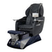 Black Massage Chair with Black Basin and Gray Trim with Tablet Remote