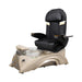 Black pedicure chair with champagne base 