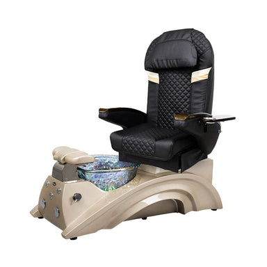 Black pedicure chair with champagne base