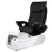 Black Pedicure Chair with white base and bowl