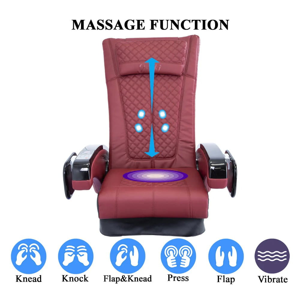 Picture of massage chair top with various massage functions