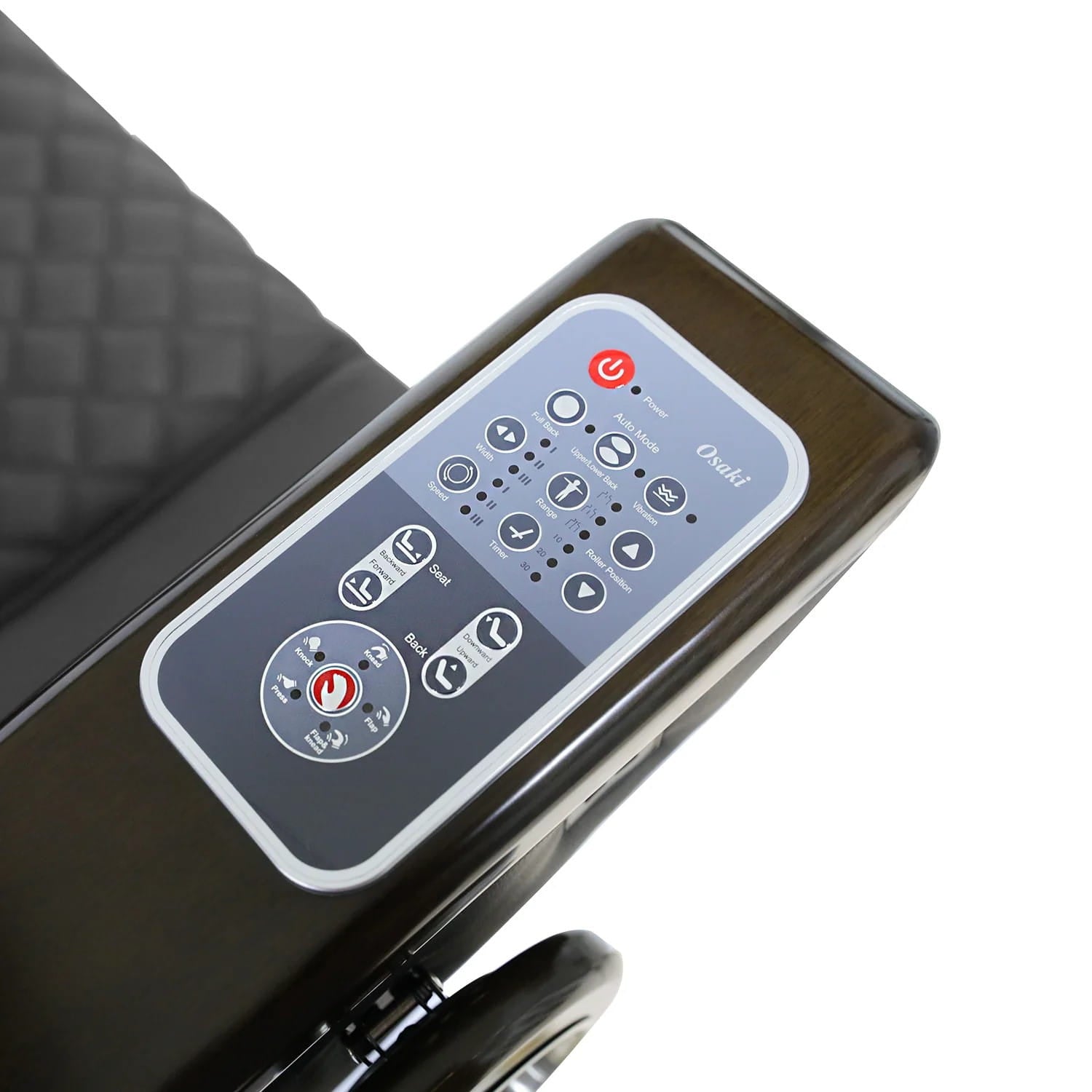 pedicure massage chair armrest with built in remote