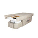 Beige pedicure bed with shampoo bowl 