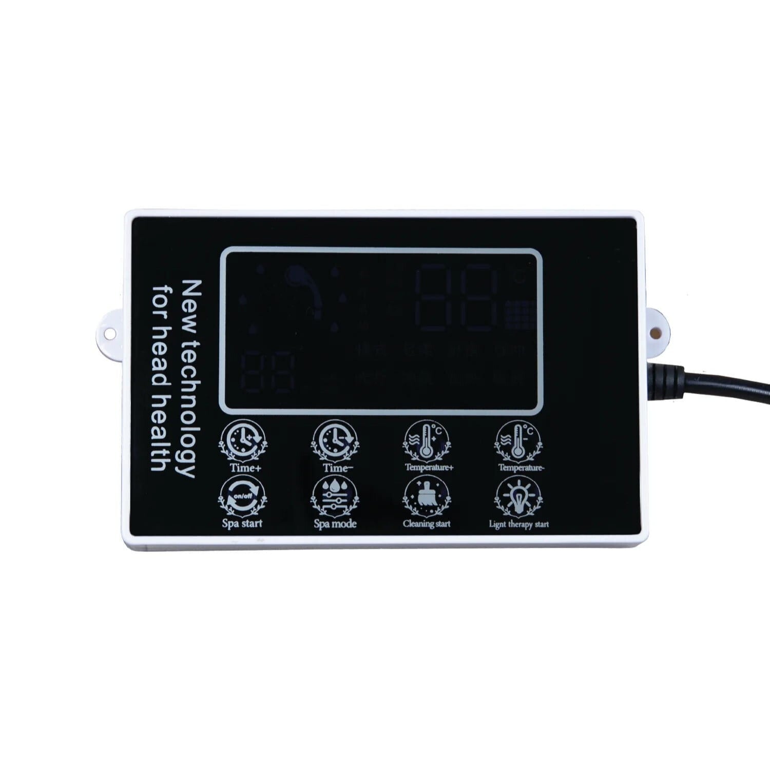 Close up of shampoo bed remote 