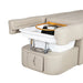 Beige Shampoo bed with sink and storage compartment