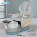 Gulfstream Peria Relax Spa with Light Grey Super Relax 3 chair, grey base and Bird Nest crystal bowl