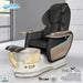 Gulfstream Peria Relax Spa with Black Super Relax 3 chair, white base and Bird Nest crystal bowl