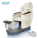 Gulfstream Peria Relax Spa with Pearl White quilted Super Relax 2 chair, grey base and Bird Nest crystal bowl