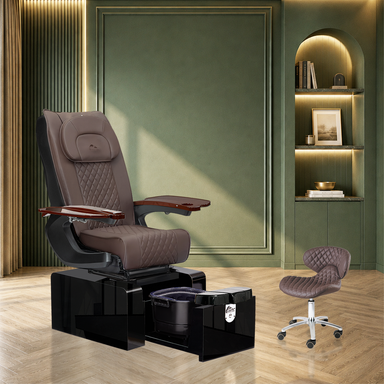 Whale Spa Pure III pedicure chair with matching pedicure stool