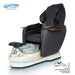 Gulfstream Super Relax 2 Spa with Black quilted Super Relax 2 chair, white base and clear glass bowl