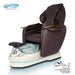Gulfstream Super Relax 2 Spa with Chocolate quilted Super Relax 2 chair, white base and clear glass bowl